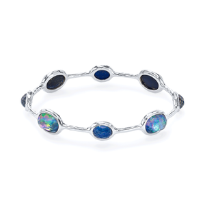 Ippolita Rock Candy Sterling Silver and Lapis Bangle