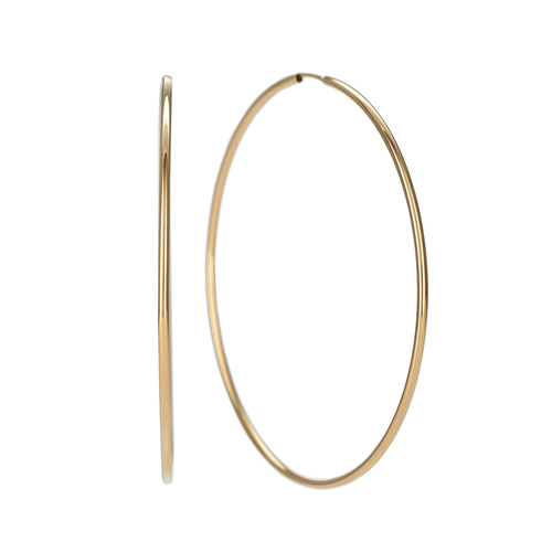 Classic 14k Yellow Gold 60mm Hoops