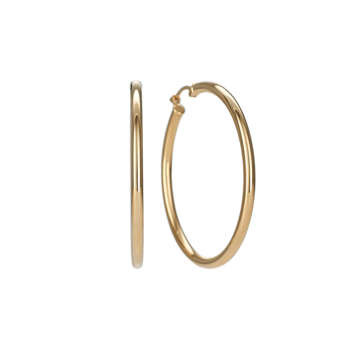 Classic 14k Yellow Gold 40mm Hoops