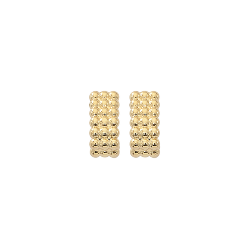 Classic 14k Gold Beaded Earrings