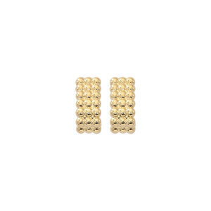 Classic 14k Gold Beaded Earrings