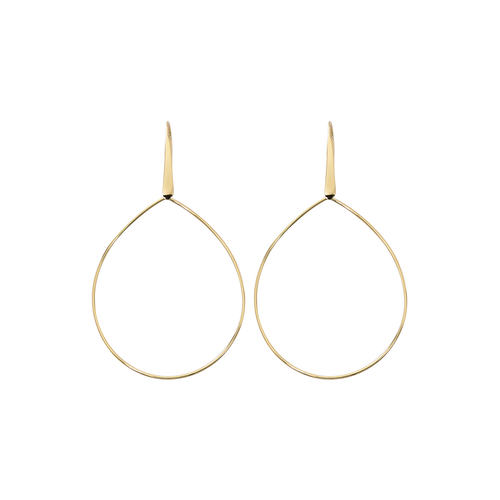 14k Yellow Gold Teardrop Earrings