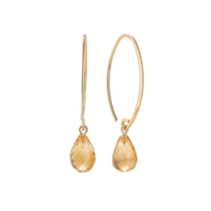 Calypso 14k Gold and Citrine Threader Earrings