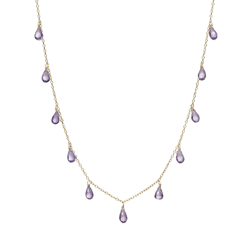 Calypso 14k Gold and Amethyst Necklace