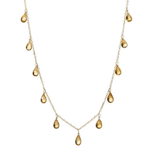 Calypso 14k Gold and Citrine Necklace