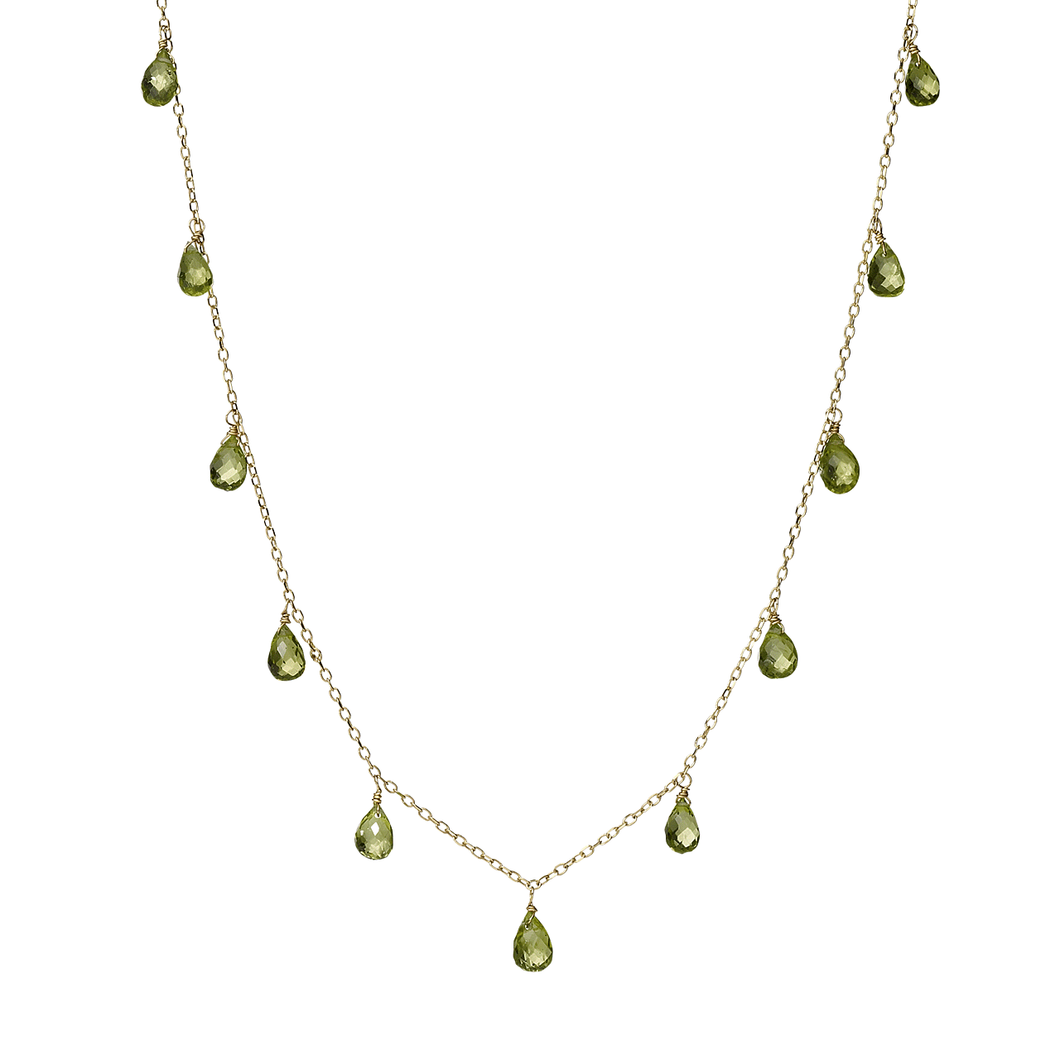Calypso 14k Gold and Peridot Necklace