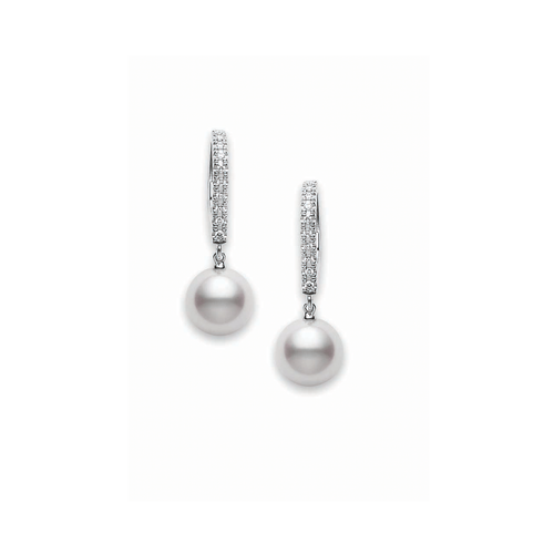 Mikimoto 18k White Gold and Pearl Earrings