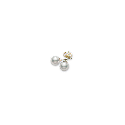 Mikimoto 18k Gold and 7mm Pearl Stud Earrings