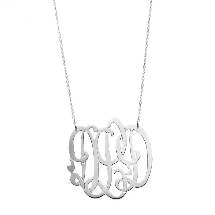 Monogram Sterling Silver Pendant