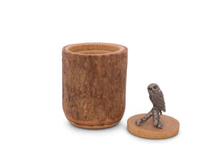 Load image into Gallery viewer, Owl Wood Canister