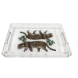 Leopard Seeing Double Vanity Tray