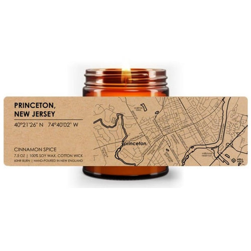 Princeton Town Map Candle
