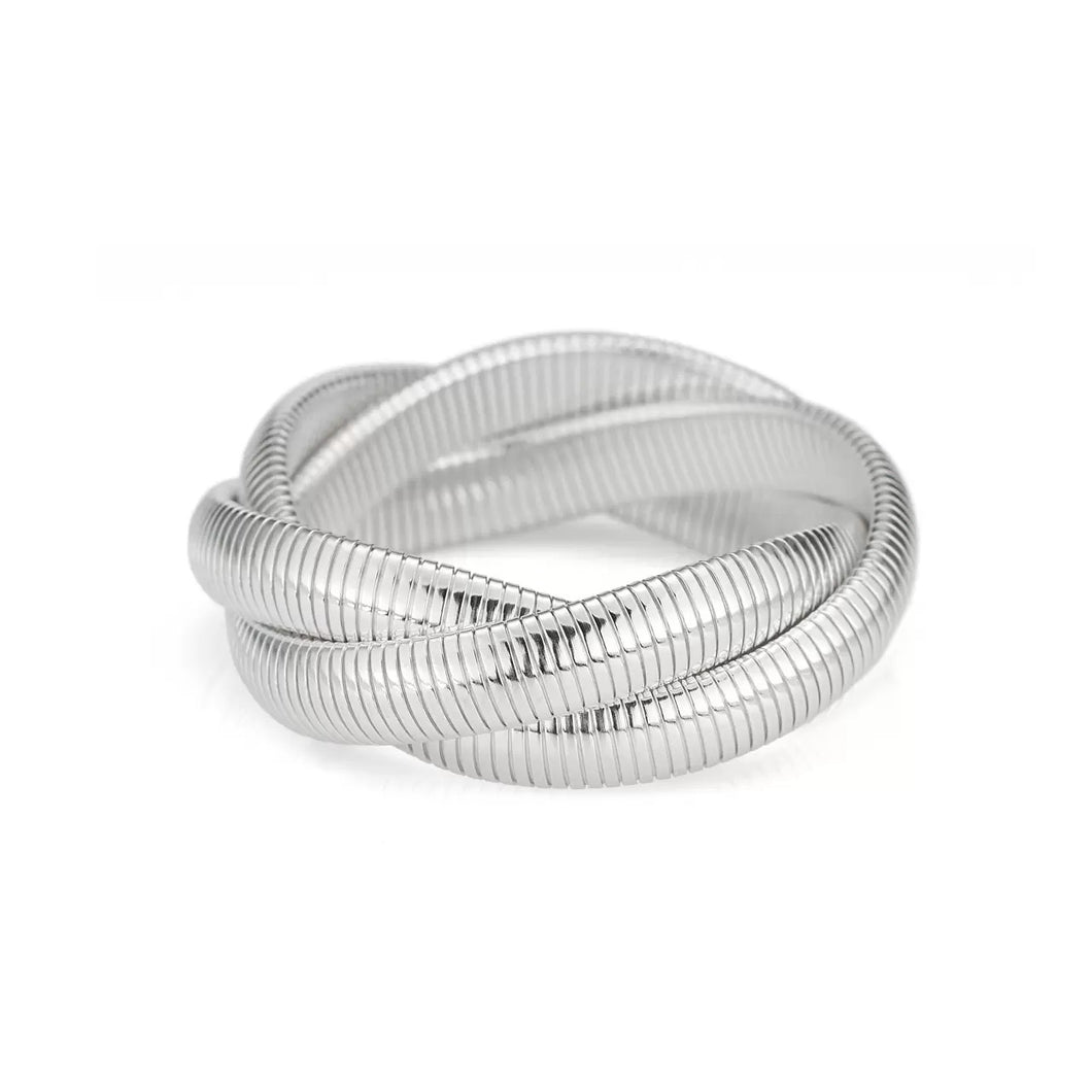 Sterling Silver Triple Woven Cobra Bracelet