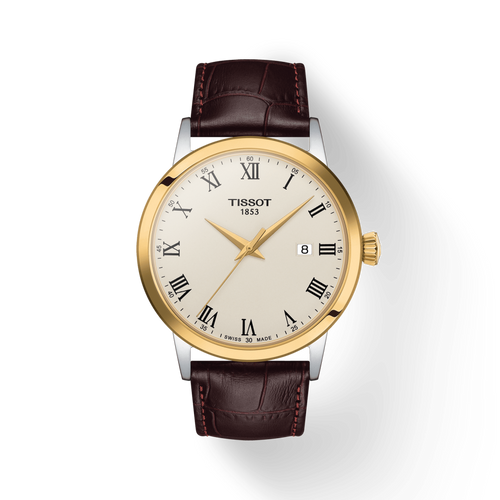 Tissot Classic Dream with Ivory Dial and Brown Leather Strap