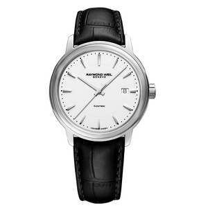 Raymond Weil Maestro Men's White Dial Automatic Leather Watch