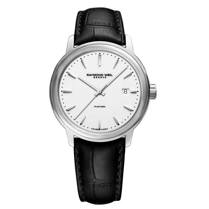 Raymond Weil Maestro Men's White Dial Automatic Leather Watch