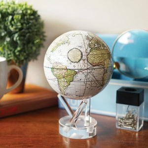 Antique White Terrestrial MOVA Rotation Globe