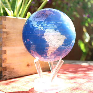 Blue And Silver Rotation Globe
