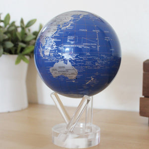 Blue And Silver Rotation Globe
