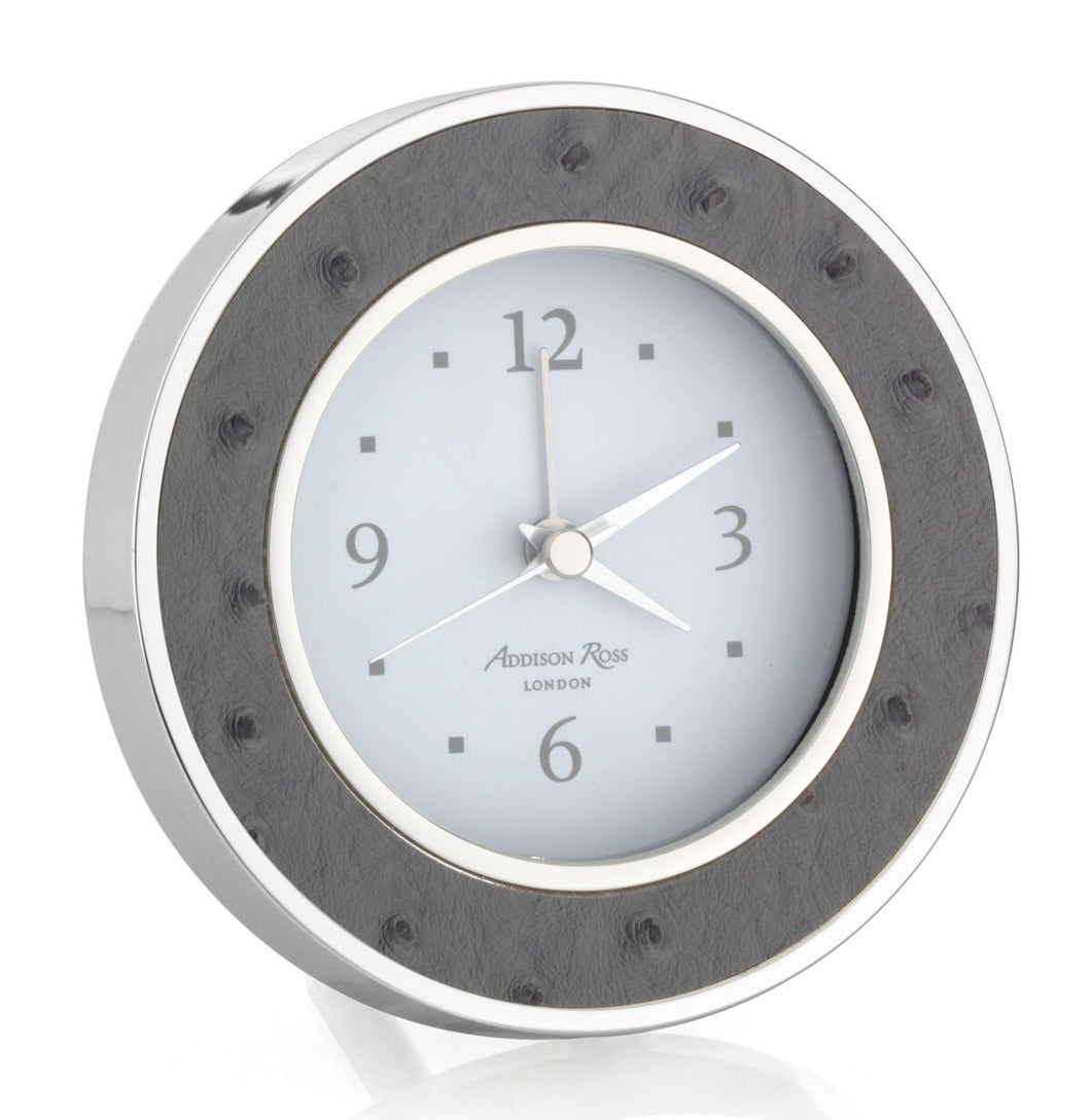 Twilight Ostrich & Silver Alarm Clock