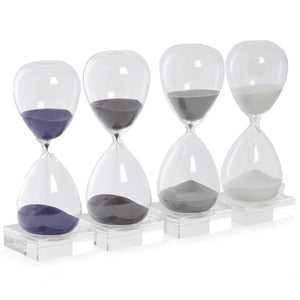 Bey-Berk Crystal Sand Timer on Crystal Base - 30 minutes and 60 minutes in various colors
