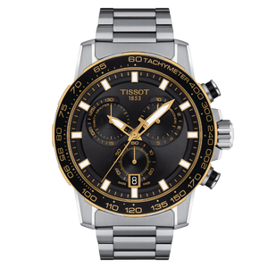 Tissot Supersport Chrono with Black Dial and Gold Accents